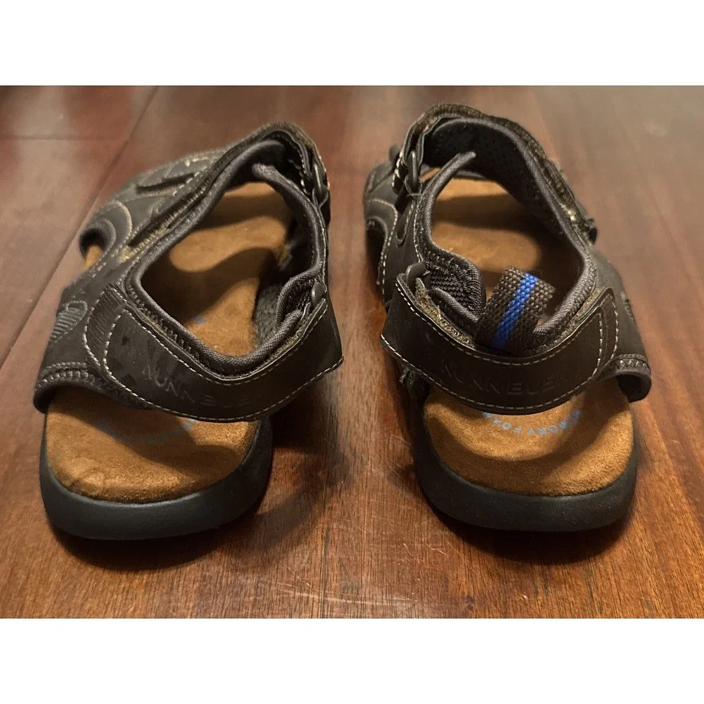 Nunn Bush Men's Brown Sandals Size 11 Memory‎ Foam Comfort Adjustable Strap